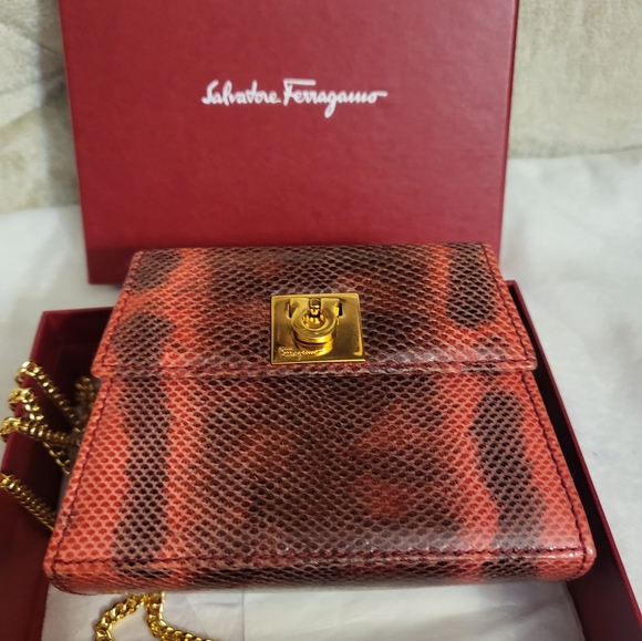 Authentic Salvatore Ferragamo mini python sling /belt bag. - Picture 2 of 13